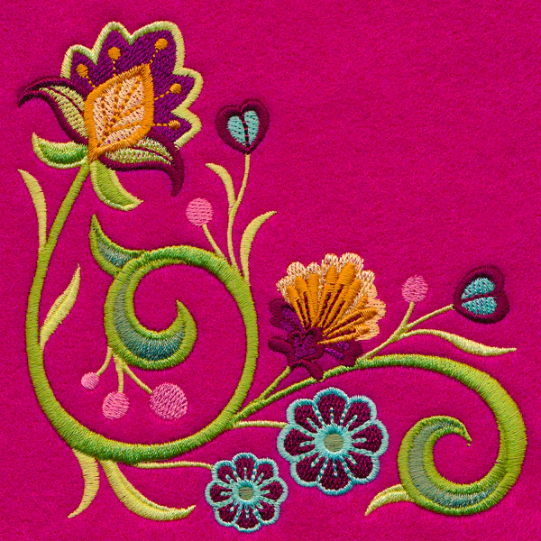 Jacobean Butterfly and Blooms Corner - Image 2