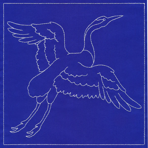 Japanese Sashiko Quilting - Crane