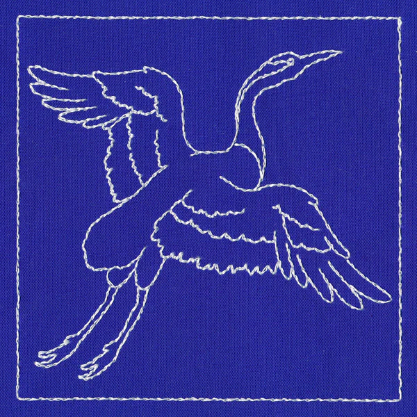 Japanese Sashiko Quilting - Crane - Image 5