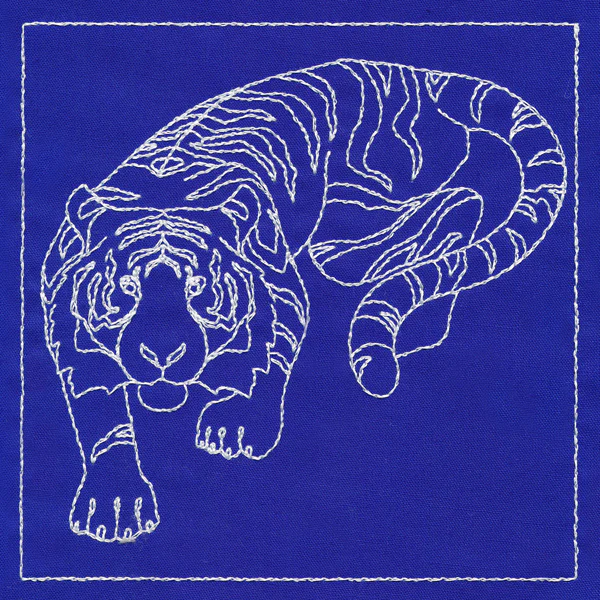 Japanese Sashiko Quilting - Tiger - Image 4