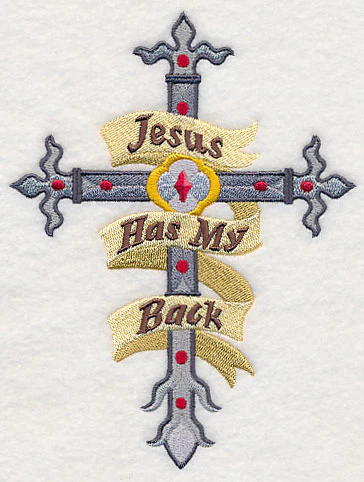 Jesus Has My Back Cross - Image 3