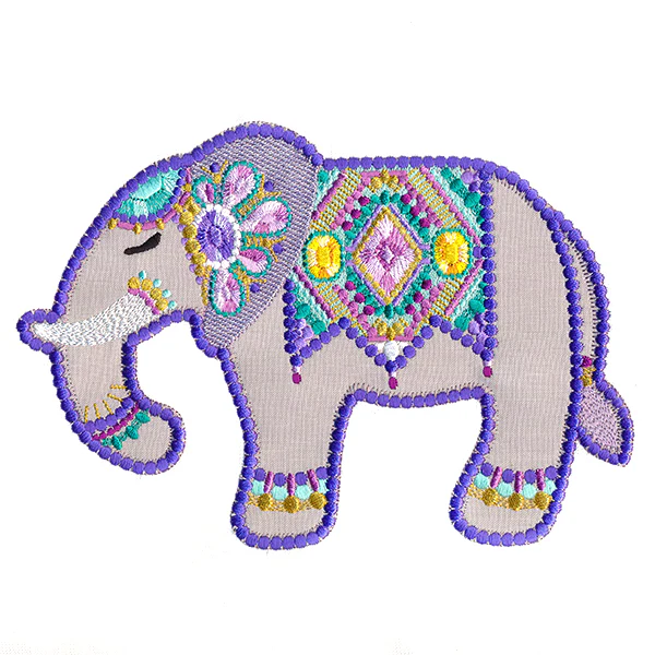 Jeweled Safari Elephant (Applique) - Image 2