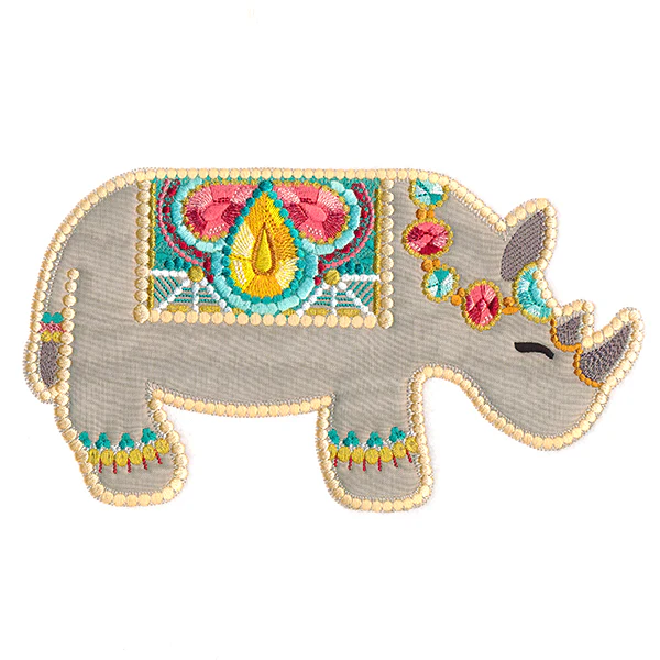Jeweled Safari Rhino (Applique) - Image 7