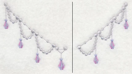 Jewels and Beads Neckline (V-Neck) (Split) - Image 3
