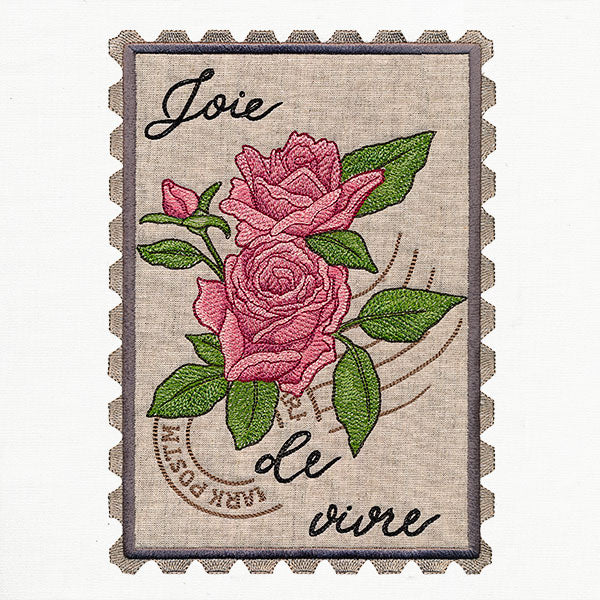 Joie de Vivre Rose Bouquet Stamp (Applique) - Image 7