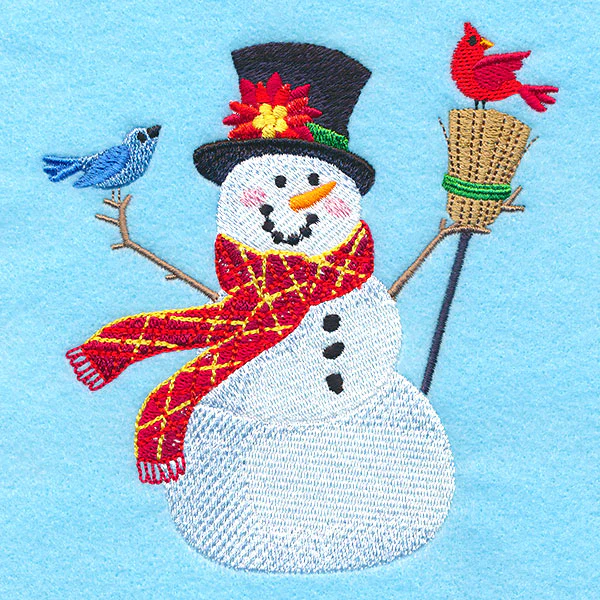Jolly Country Snowman with Broom - Image 2