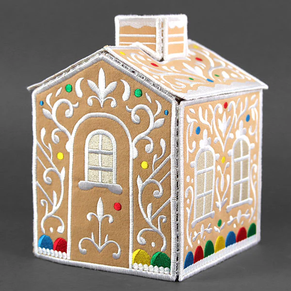 Jolly Gingerbread Tissue Box (In-the-Hoop) - Image 2