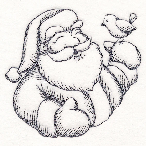 Jolly Santa Etching - Image 3