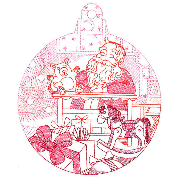 Jolly Santa Ornament Scene - Image 2