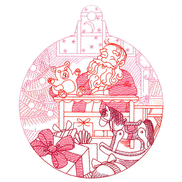 Jolly Santa Ornament Scene - Image 3