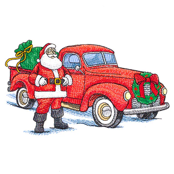 Jolly Santa Retro Truck - Image 7