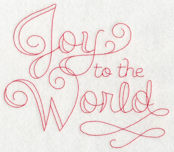 Joy to the World (Redwork) - Image 5