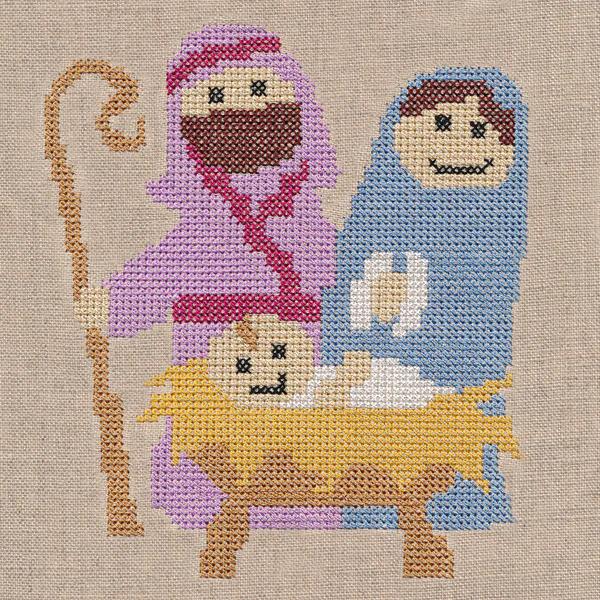 Joy to the World with Holy Family (Cross Stitch) - Image 3