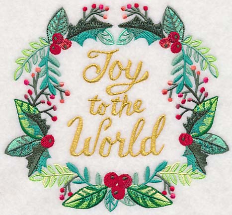 Joy to the World Wreath in Watercolor - Image 2