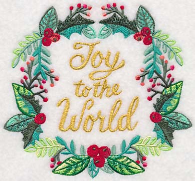 Joy to the World Wreath in Watercolor - Image 3