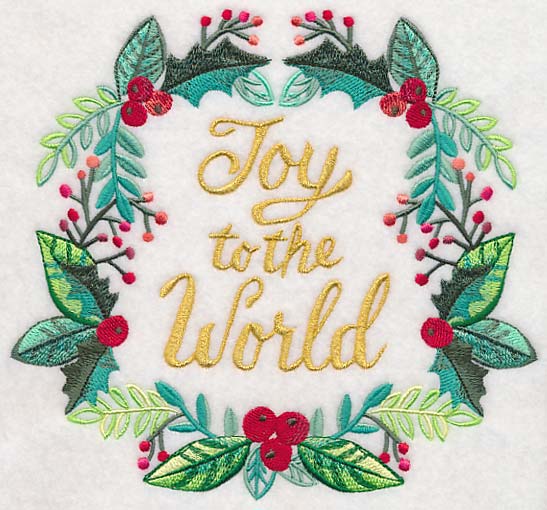 Joy to the World Wreath in Watercolor - Image 4