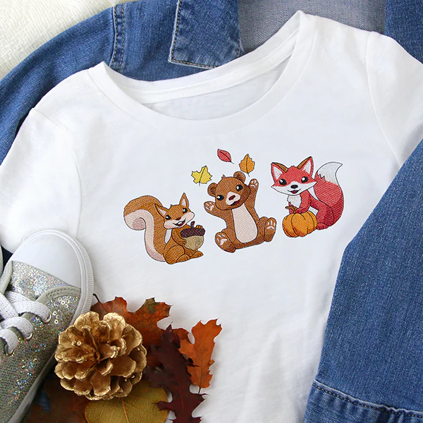 Joyful Autumn Animals Trio - Image 10