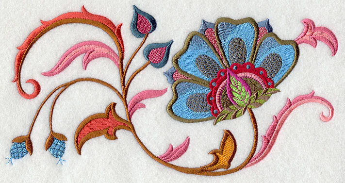 Jubilant Jacobean Bloom Rectangle 2