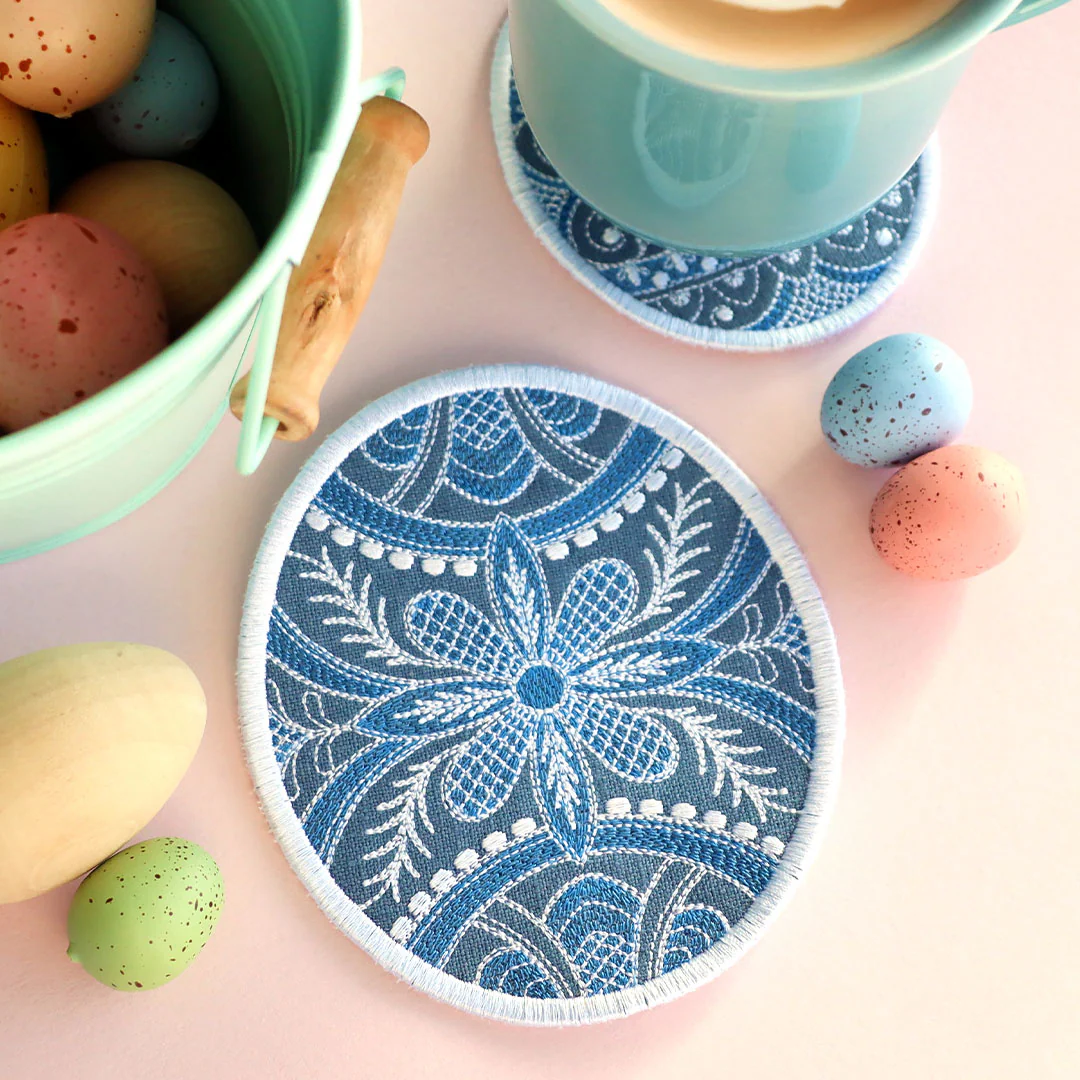 Kaleidoscope Easter Egg Coaster 1 (In-the-Hoop) - Image 11