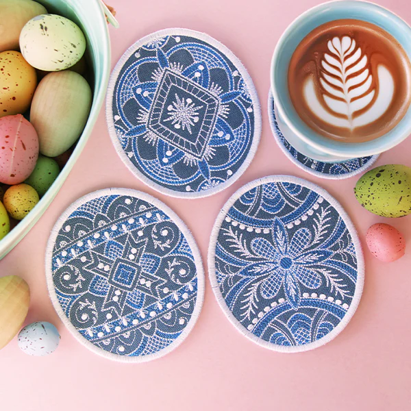 Kaleidoscope Easter Egg Coaster 1 (In-the-Hoop) - Image 7
