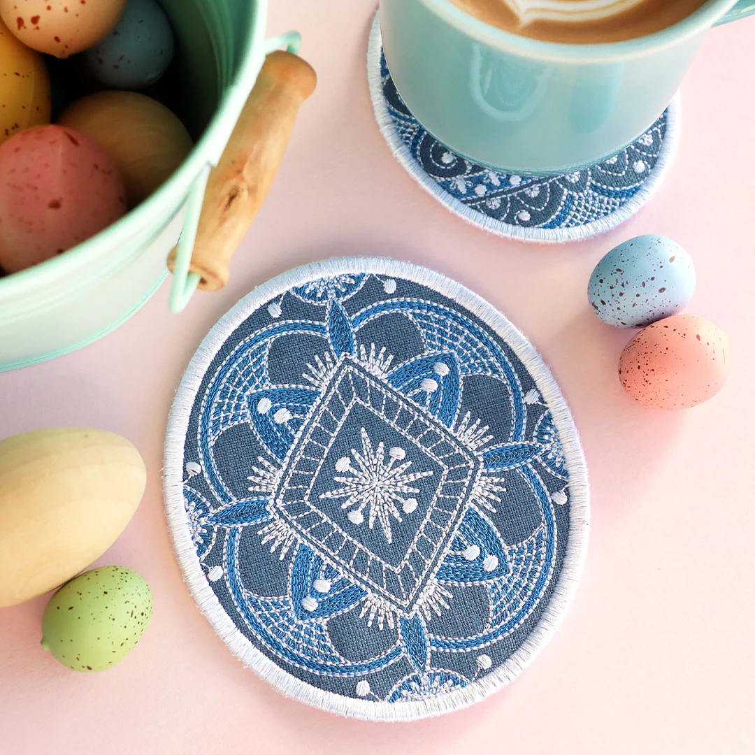 Kaleidoscope Easter Egg Coaster 2 (In-the-Hoop) - Image 11