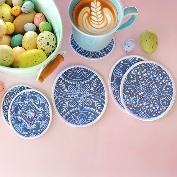 Kaleidoscope Easter Egg Coaster 2 (In-the-Hoop) - Image 15