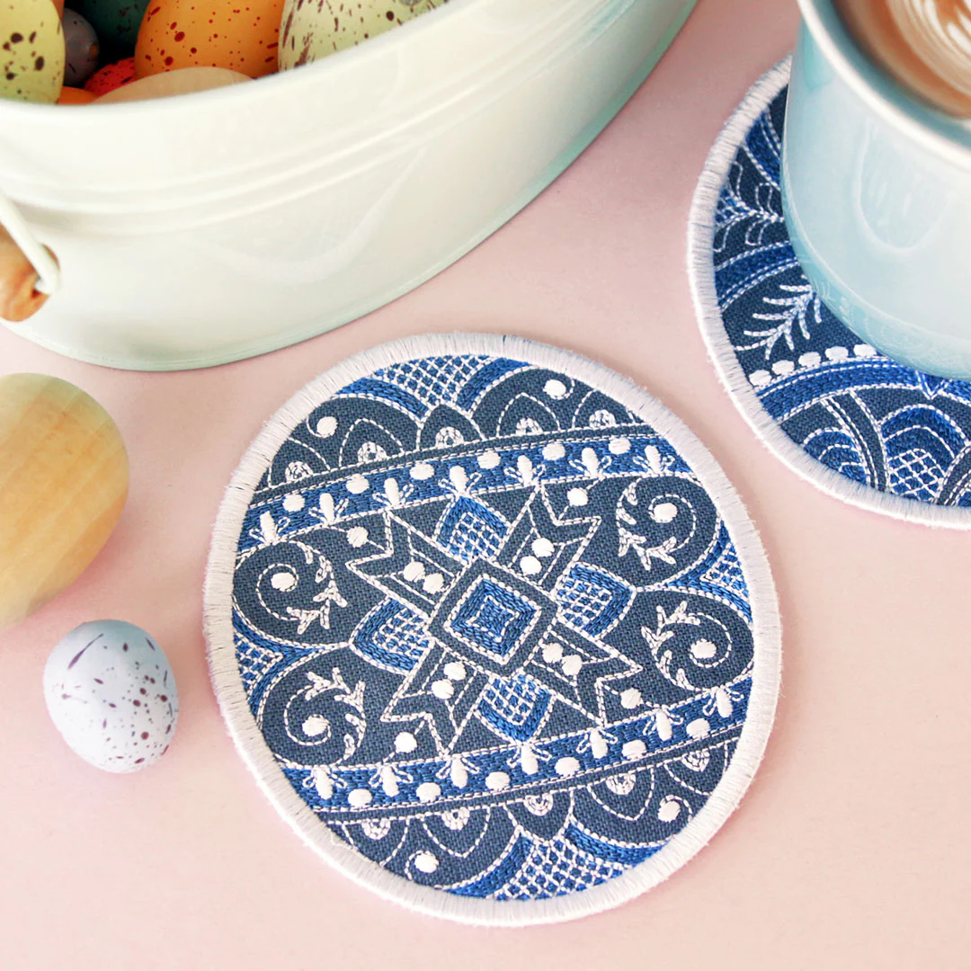 Kaleidoscope Easter Egg Coaster 3 (In-the-Hoop)