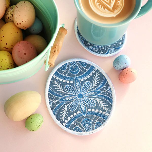 Kaleidoscope Easter Egg Coasters (In-the-Hoop) Design Pack - Image 4