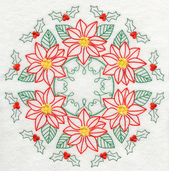 Kaleidoscope of Poinsettias (Vintage)