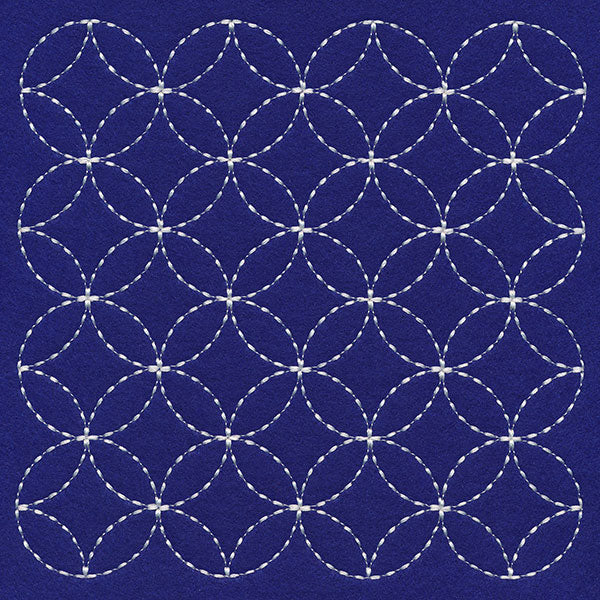 Kaleidoscope Rings Sashiko Quilting Square - Image 2