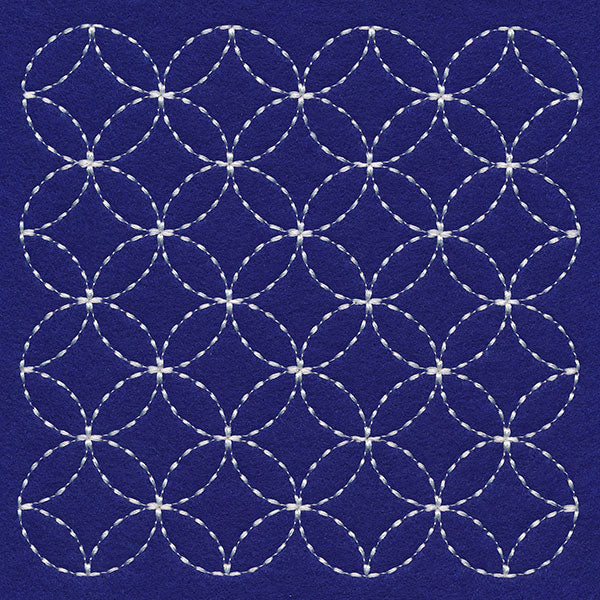Kaleidoscope Rings Sashiko Quilting Square - Image 3