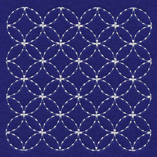 Kaleidoscope Rings Sashiko Quilting Square - Image 4
