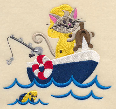 Katie Kitty in a Fishing Boat - Image 3