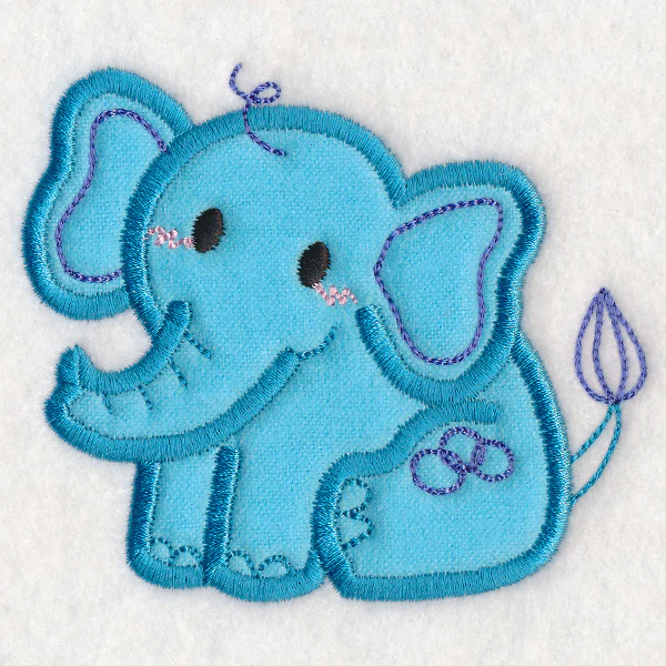 Kid's Doodle Elephant (Applique) - Image 3