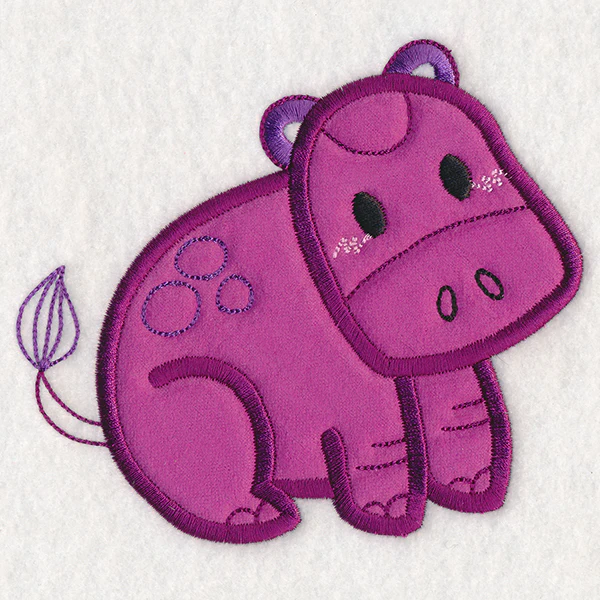 Kid's Doodle Hippo (Applique) - Image 2