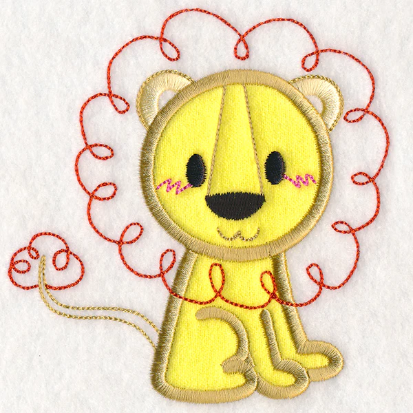 Kid's Doodle Lion (Applique) - Image 2