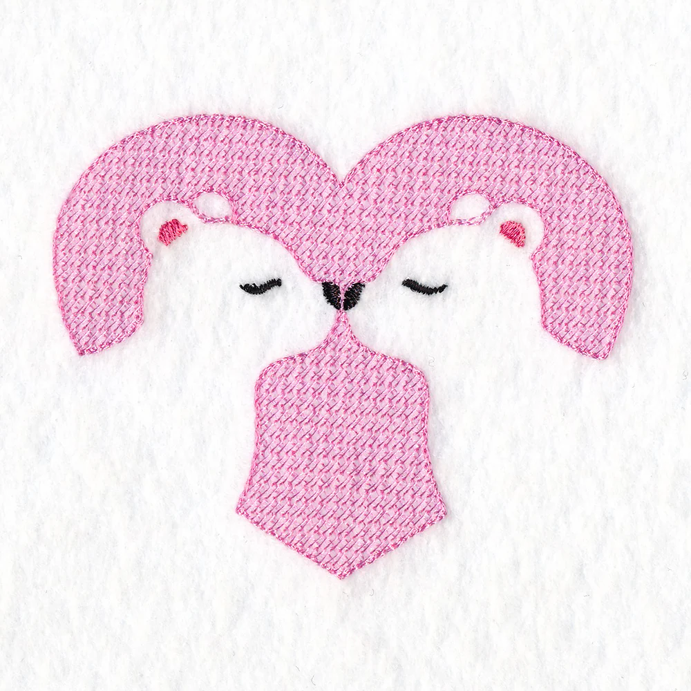 Kissing Bears Heart (Embossed) - Image 4