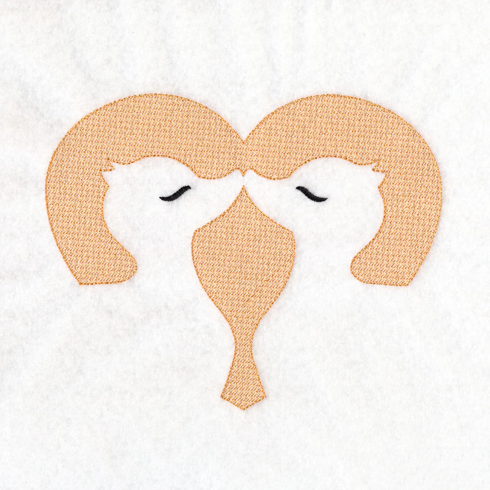 Kissing Ducks Heart (Embossed) - Image 2