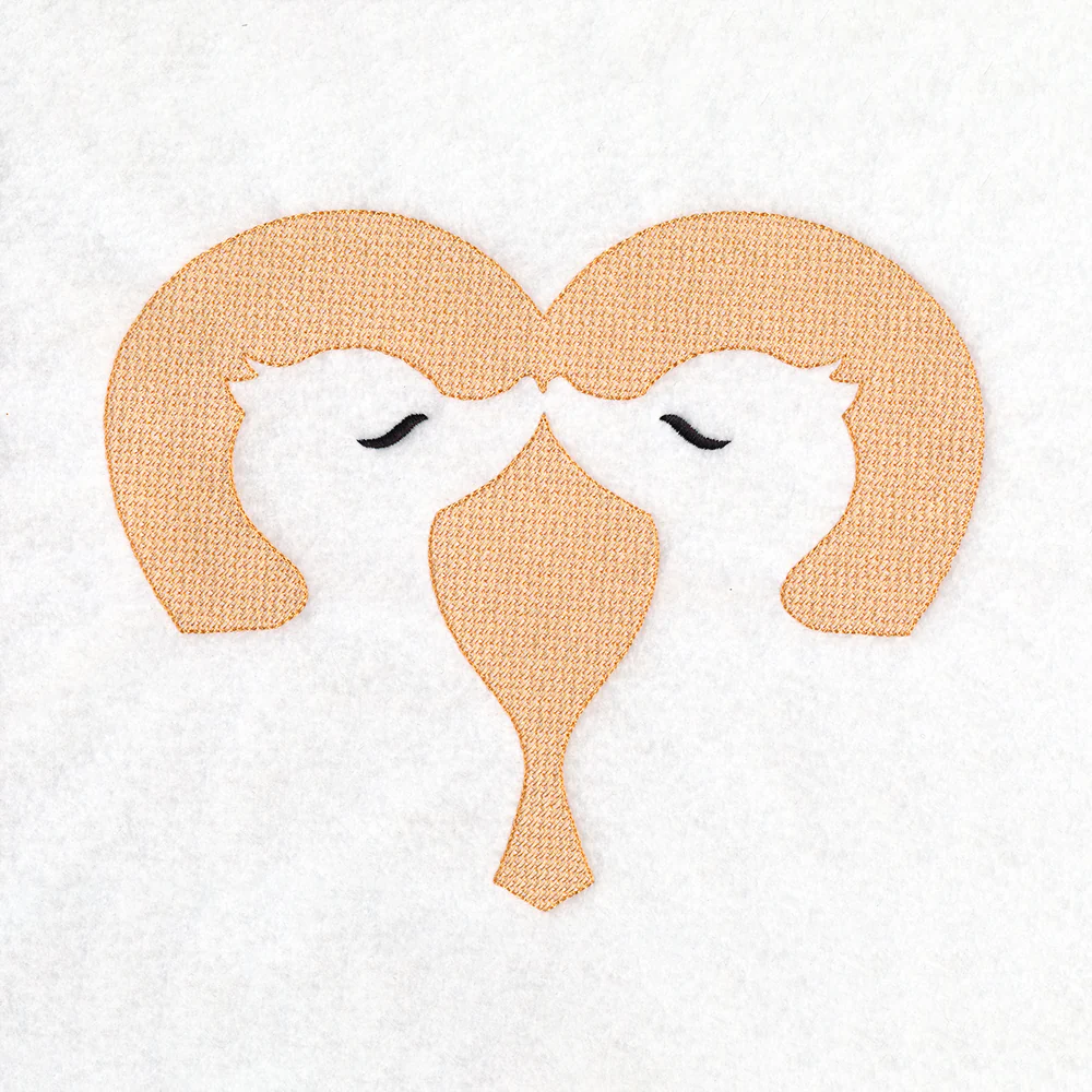 Kissing Ducks Heart (Embossed) - Image 5