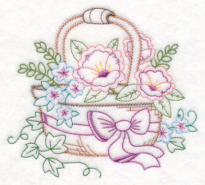 Kitchen Floral Basket (Vintage) - Image 4