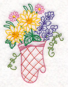 Kitchen Oven Mitt in Bloom (Vintage) - Image 5
