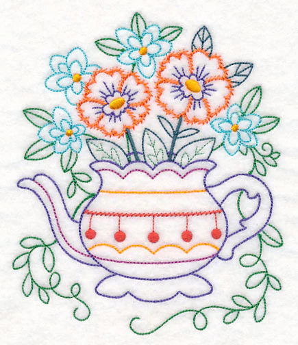 Kitchen Teapot in Bloom (Vintage) - Image 3
