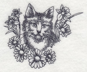 Kitten in Flowers - Image 2