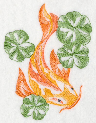 Koi with Lily Pads (Toile) - Image 3