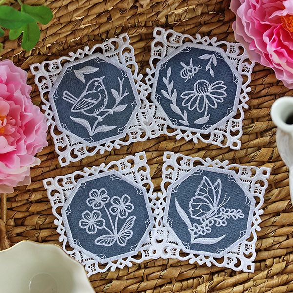 Lace Edge Coaster - Butterfly (In-the-Hoop) - Image 3