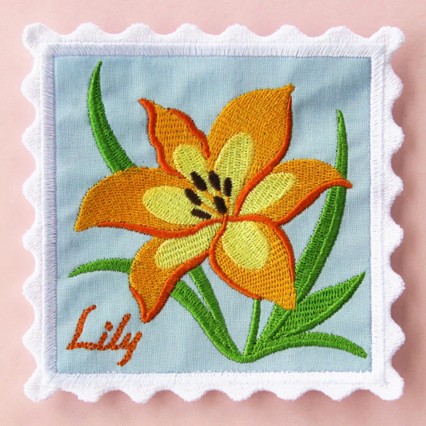 Lace Edge Flower Stamp Coaster - Lily (In-the-Hoop) - Image 11