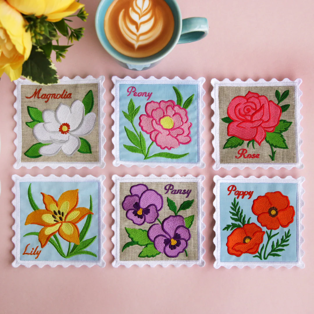 Lace Edge Flower Stamp Coaster - Magnolia (In-the-Hoop) - Image 15