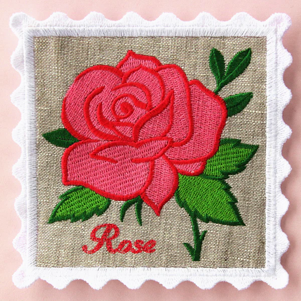 Lace Edge Flower Stamp Coaster - Rose (In-the-Hoop) - Image 9