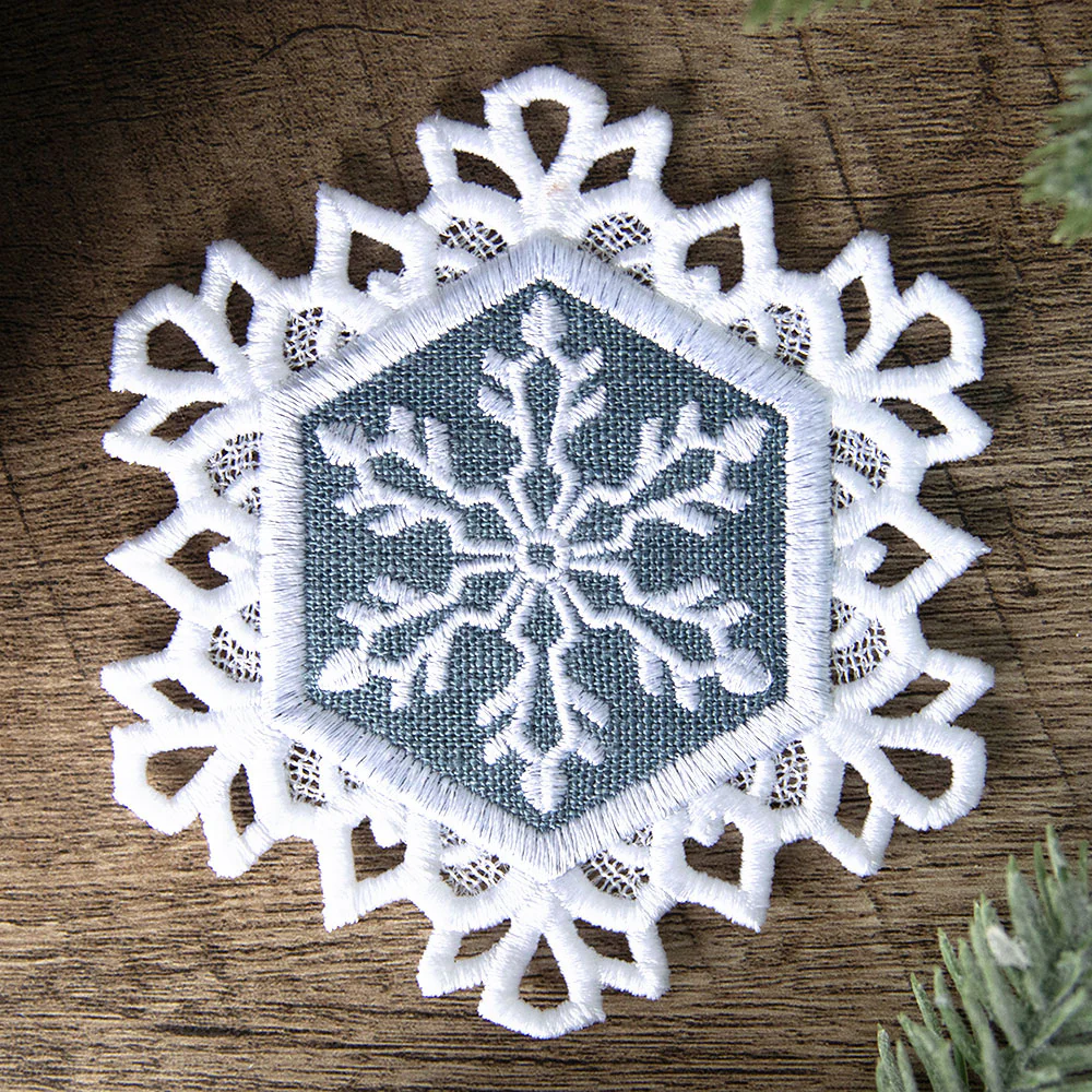 Lace Edge Snowflake Coaster 1 (In-the-Hoop) - Image 4