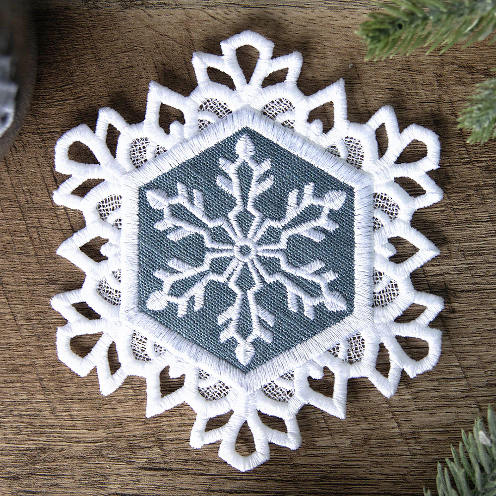 Lace Edge Snowflake Coaster 1 (In-the-Hoop) - Image 5